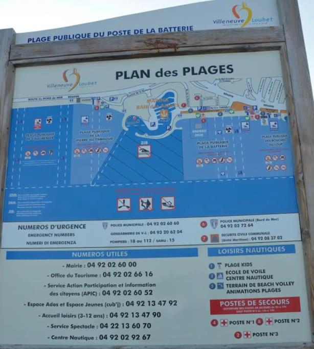 Studio A 2 Pas De La Plage Villeneuve-Loubet Zewnętrze zdjęcie